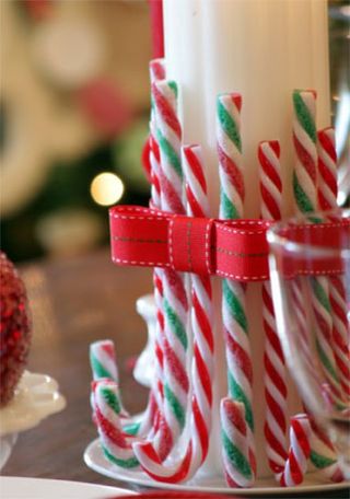 candy cane candles